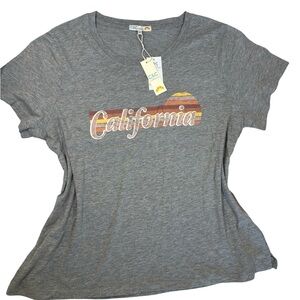 C&C California Graphic Tee 2X NWT Gray Retro Sunset T-Shirt